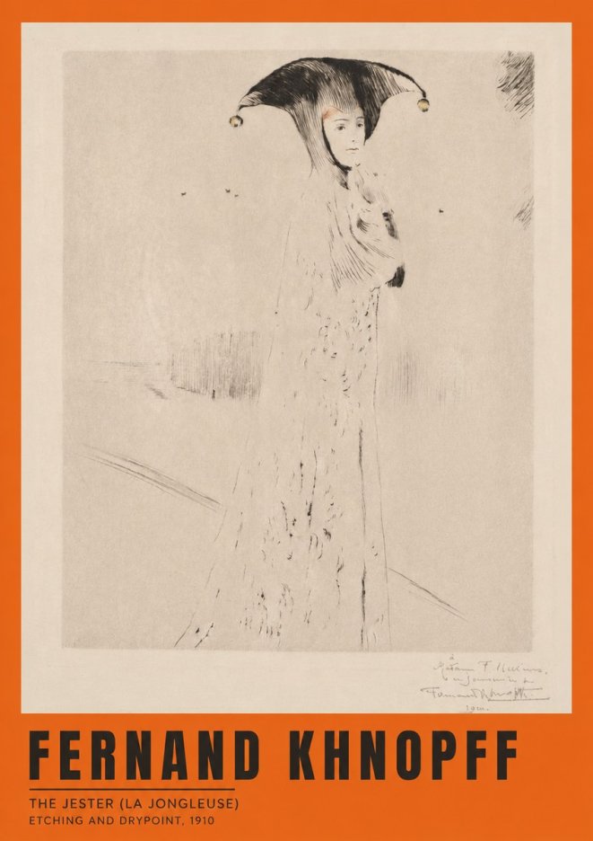 Fernand Khnopff The Jester (La Jongleuse) No2 - Plakat