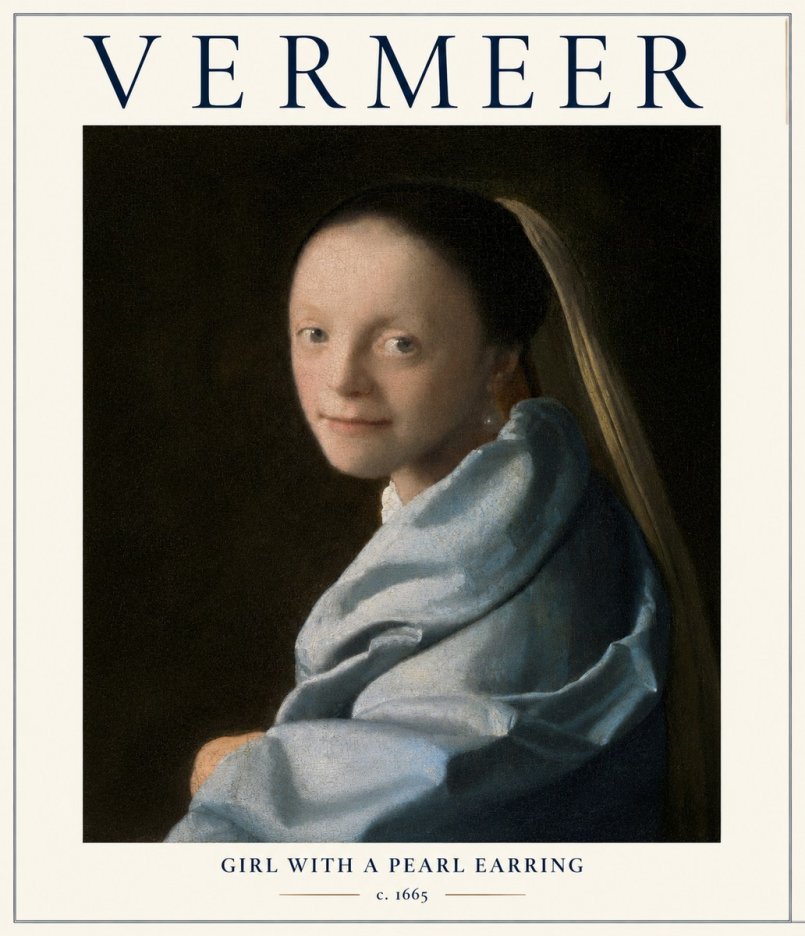 Vermeer Girl with a Pearl Earring I No1 - Plakat