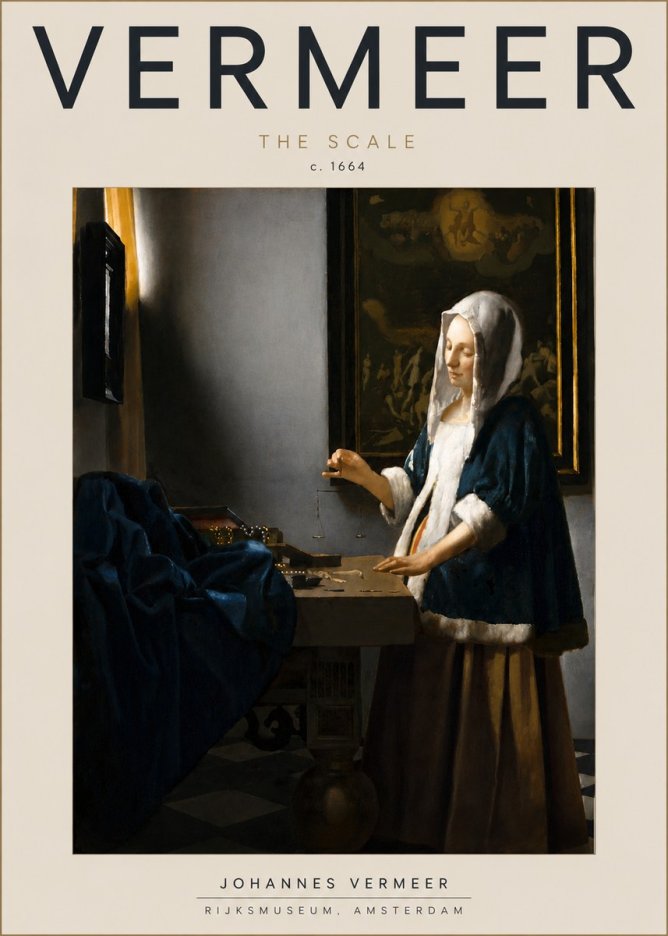 Vermeer The Scale No5 - Plakat