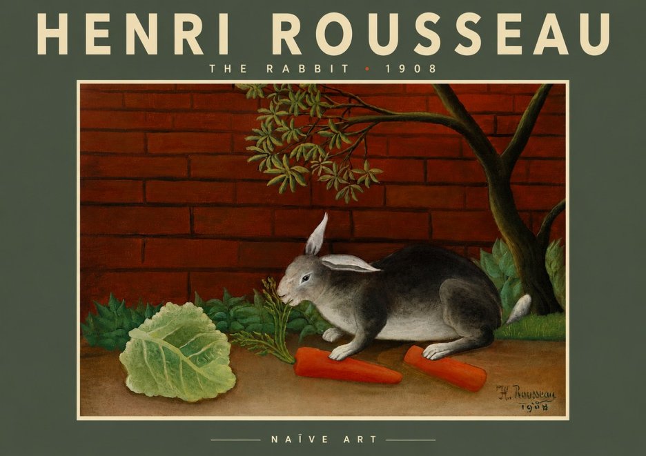 Rousseau The Rabbit No6 - Plakat