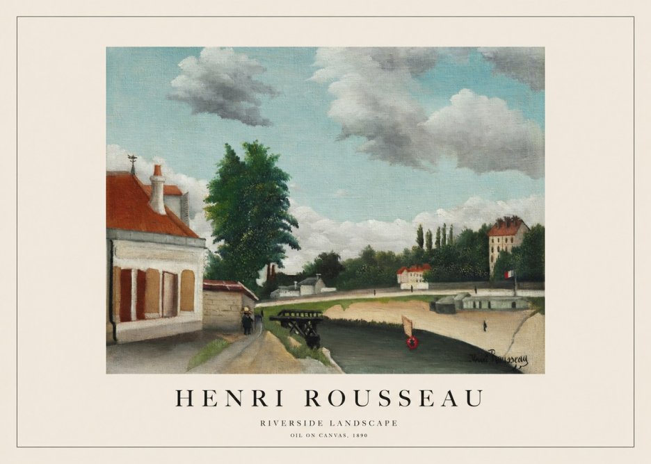 Rousseau Riverside Landscape No1 - Plakat
