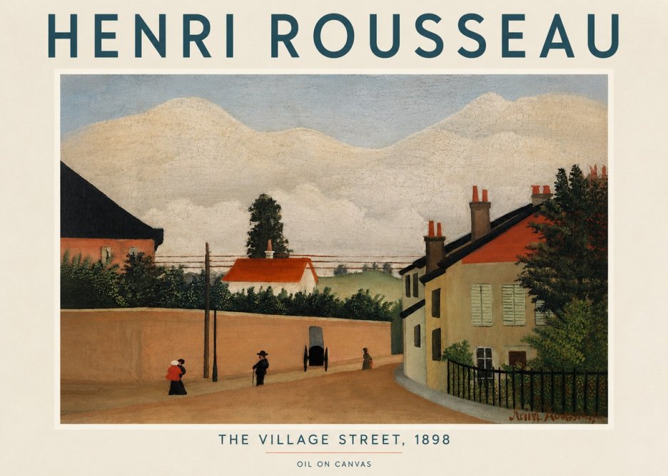 Rousseau The Village Street No3 - Plakat
