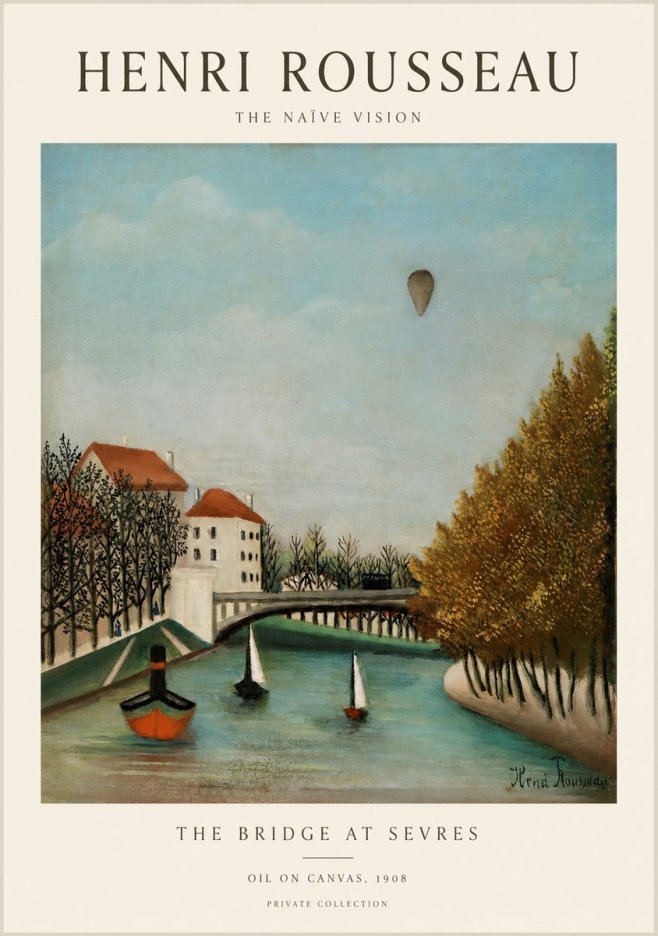 Rousseau The Bridge at Sevres No1 - Plakat
