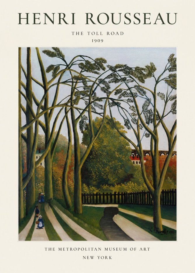 Rousseau The Toll Road No1 - Plakat