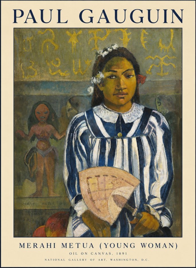 Paul Gauguin Merahi Metua (Young Woman) No1 - Plakat