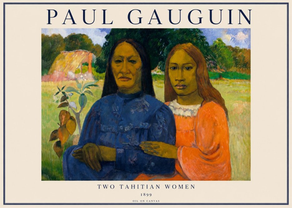 Paul Gauguin Two Tahitian Women II No1 - Plakat