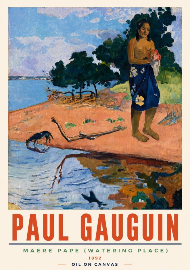 Paul Gauguin Maere Pape (Watering Place) No5 - Plakat