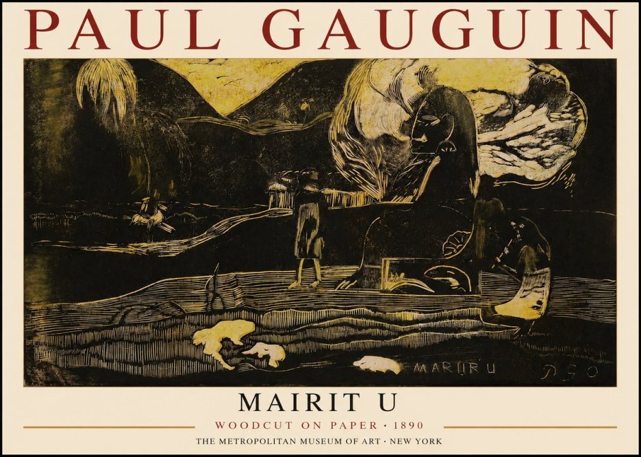 Paul Gauguin Mairit U No1 - Plakat