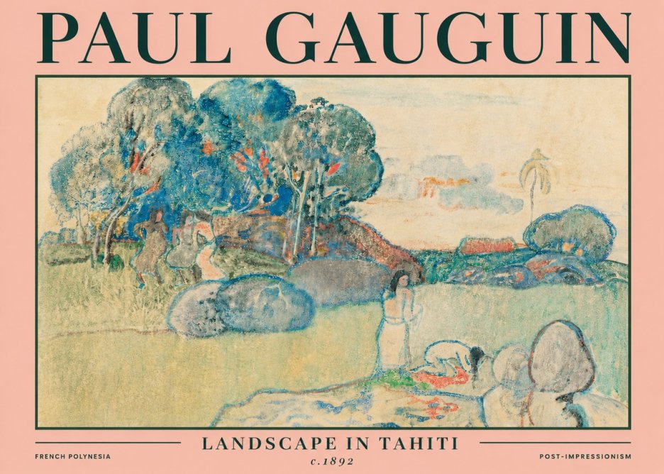 Paul Gauguin Landscape in Tahiti I No3 - Plakat