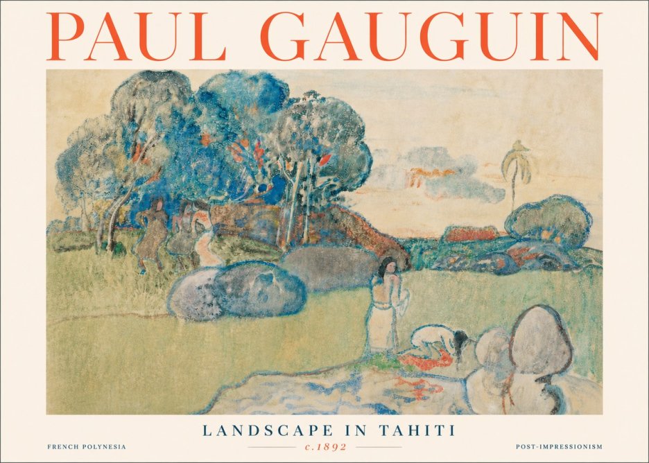 Paul Gauguin Landscape in Tahiti I No4 - Plakat