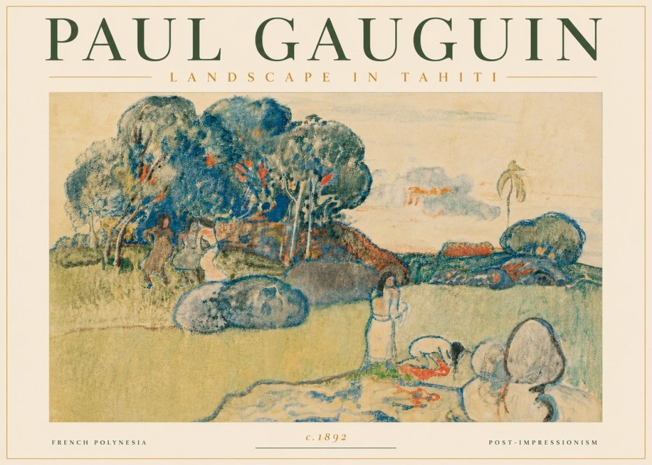 Paul Gauguin Landscape in Tahiti I No6 - Plakat