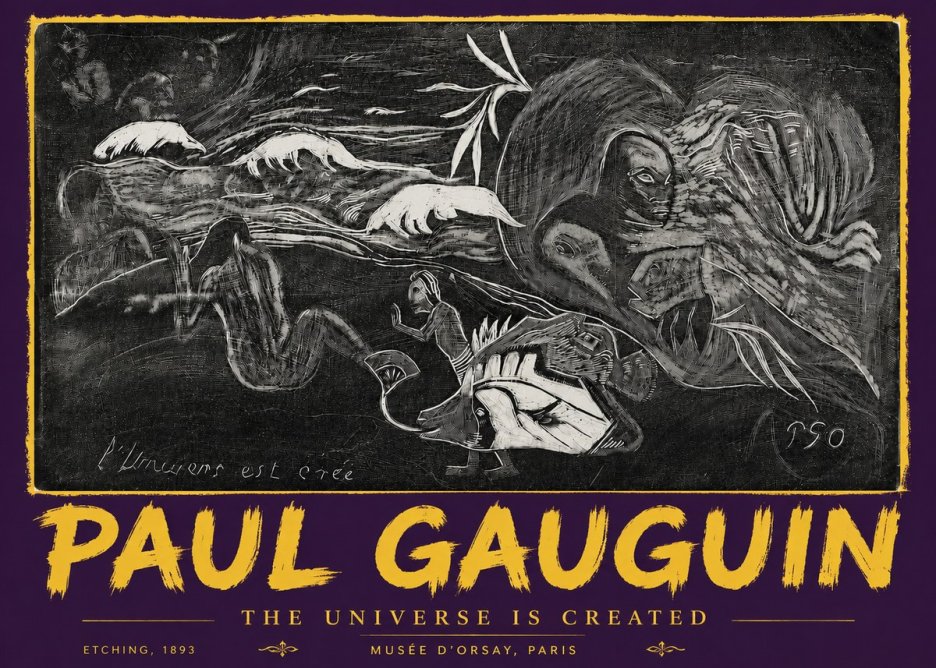 Paul Gauguin The Universe Is Created I No5 - Plakat