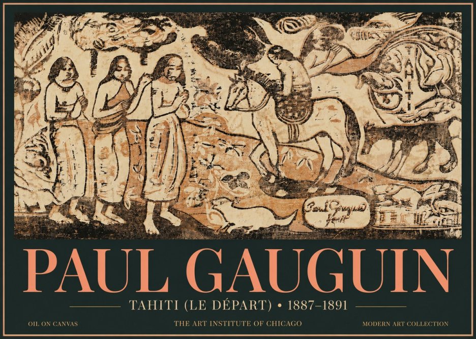 Paul Gauguin Tahitian Scene (Ia Orana Maria) No4 - Plakat