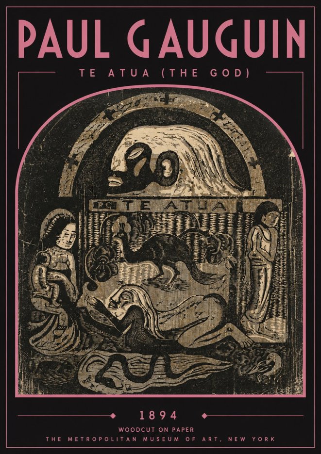 Paul Gauguin Te Atua (the God) No3 - Plakat