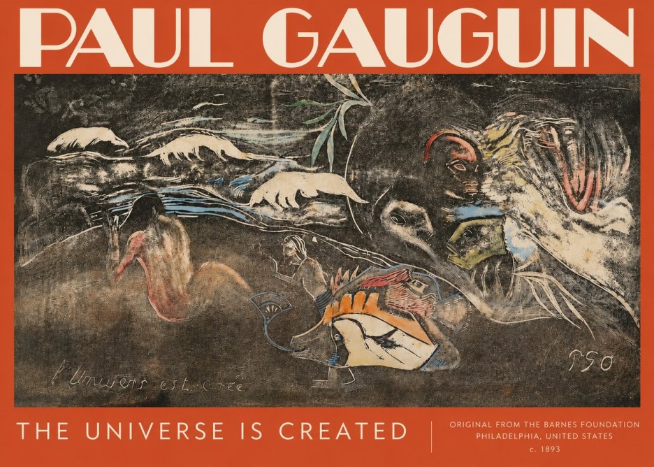 Paul Gauguin The Universe Is Created II No3 - Plakat
