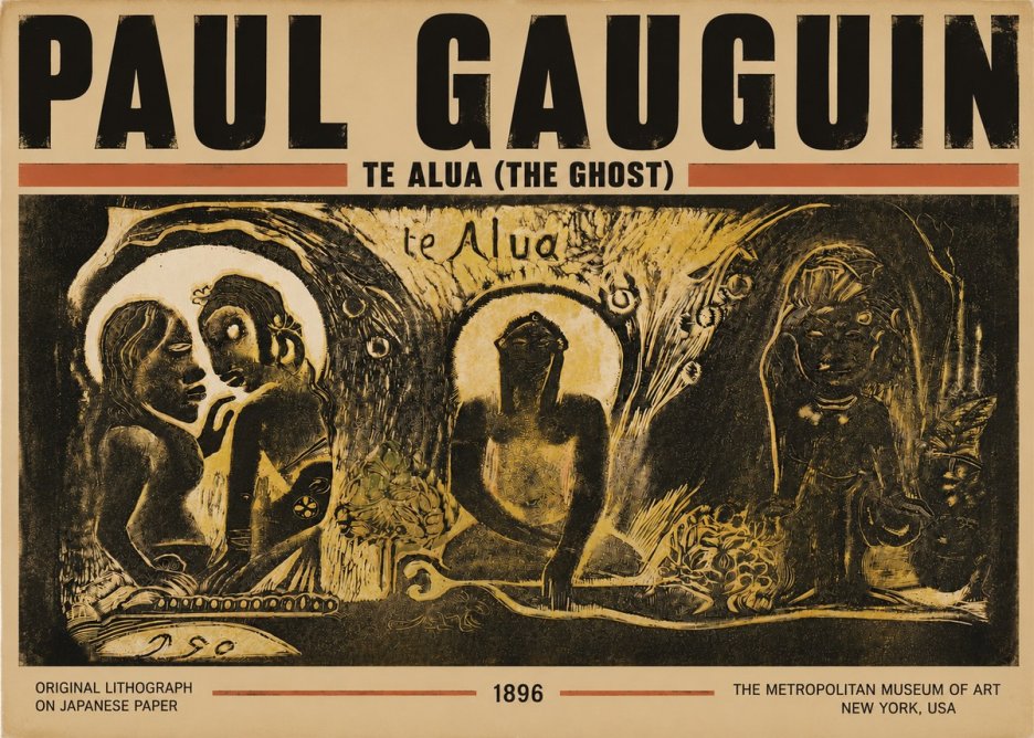 Paul Gauguin Te Alua (the Ghost) No4 - Plakat