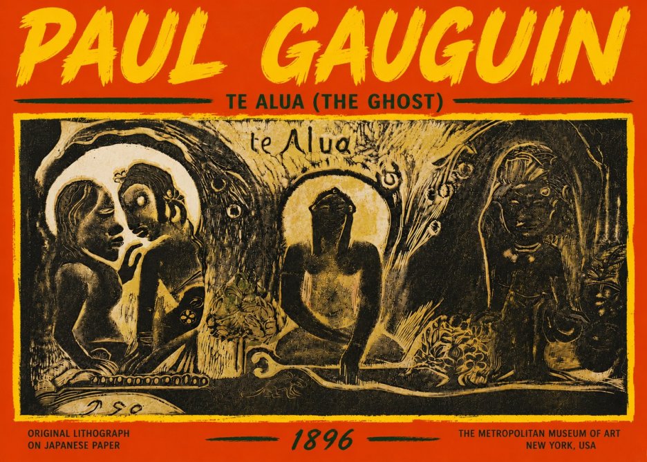 Paul Gauguin Te Alua (the Ghost) No5 - Plakat