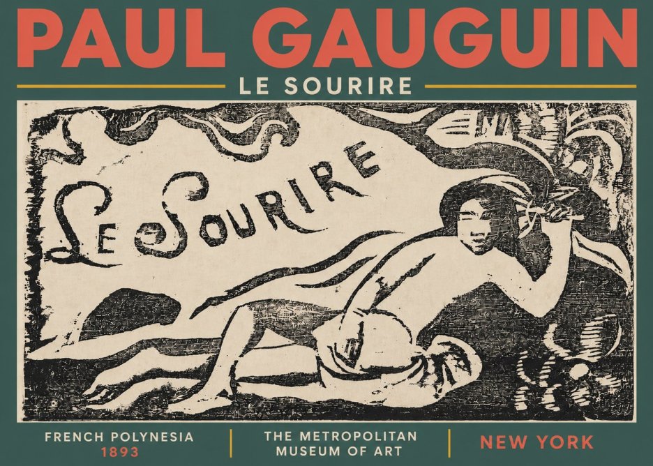 Paul Gauguin Le Sourire No4 - Plakat