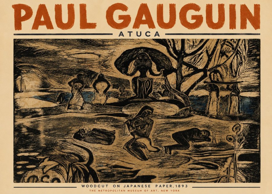 Paul Gauguin Atuca No4 - Plakat
