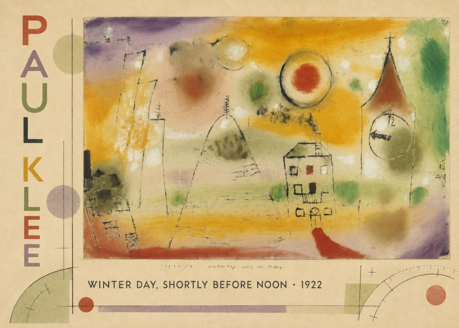 Paul Klee Winter Day, Shortly Before Noon No2 - Plakat