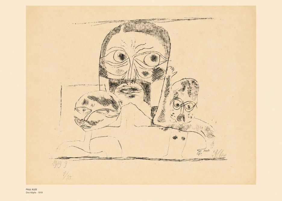 Paul Klee Drei Köpfe No6 - Plakat