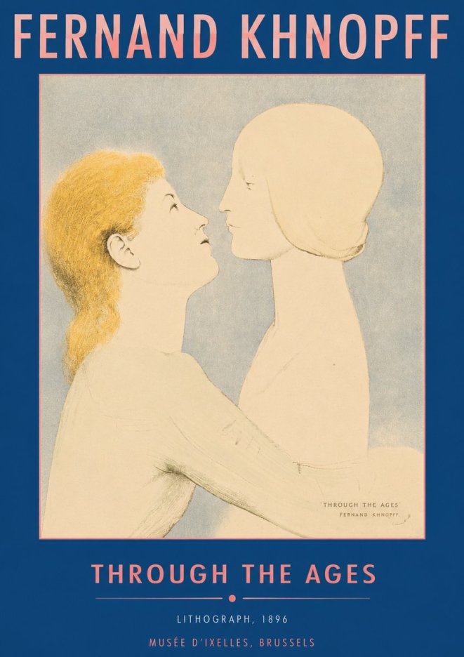 Fernand Khnopff Through the Ages No6 - Plakat