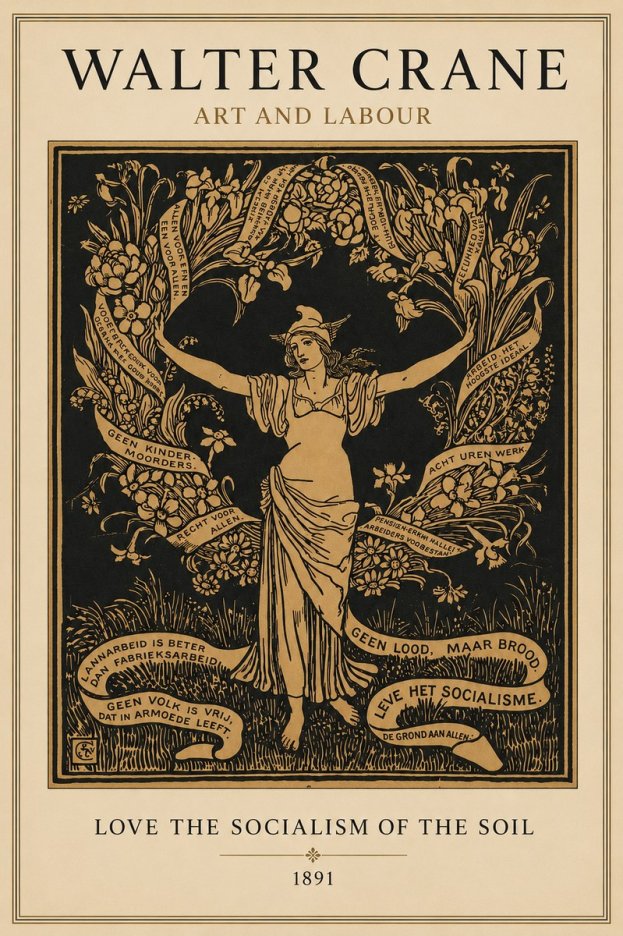 Walter Crane Art and Labour No3 - Plakat