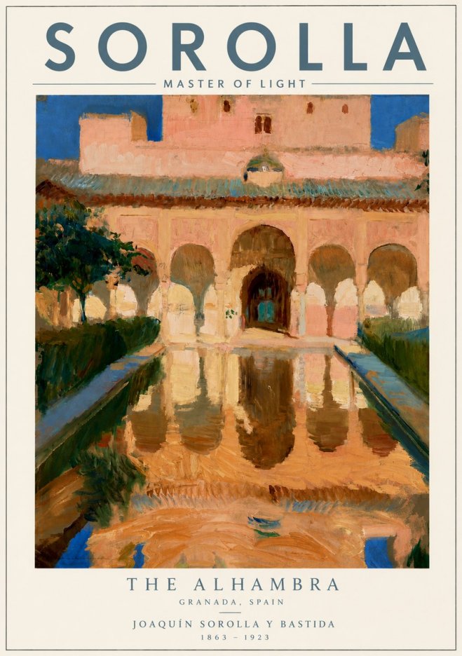 Sorolla The Alhambra No3 - Plakat