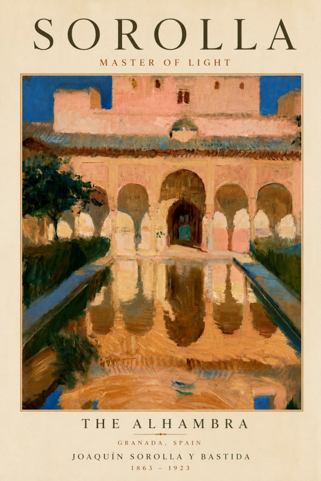 Sorolla The Alhambra No5 - Plakat