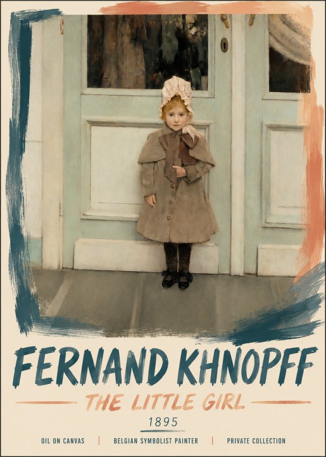 Fernand Khnopff The Little Girl No5 - Plakat