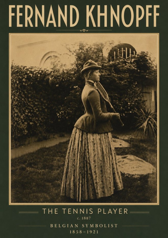 Fernand Khnopff The Tennis Player No4 - Plakat