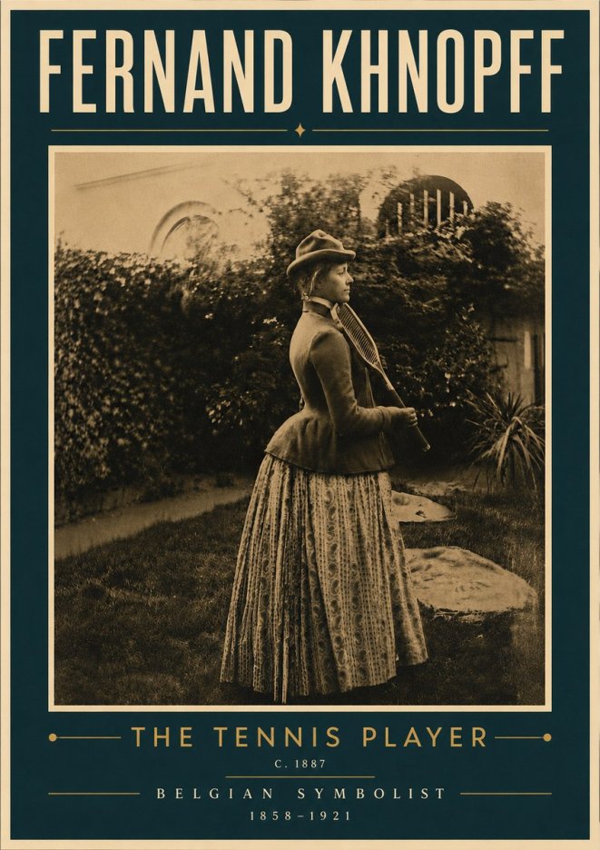 Fernand Khnopff The Tennis Player No5 - Plakat
