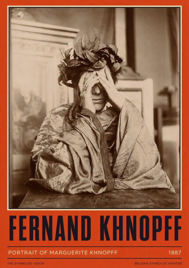 Fernand Khnopff Portrait of Marguerite Khnopff No2 - Plakat
