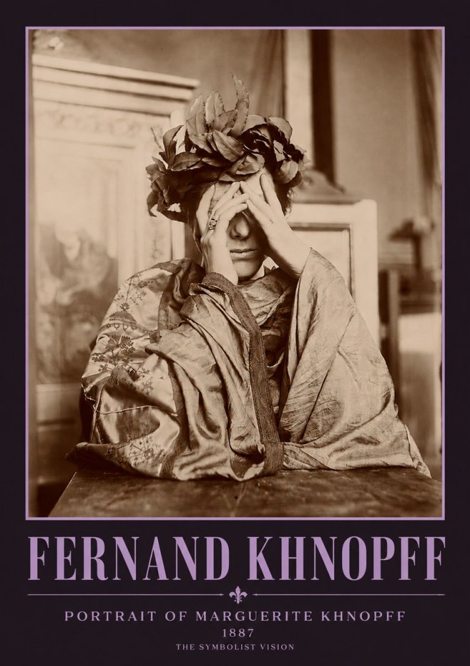 Fernand Khnopff Portrait of Marguerite Khnopff No3 - Plakat