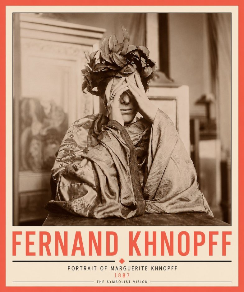 Fernand Khnopff Portrait of Marguerite Khnopff No6 - Plakat