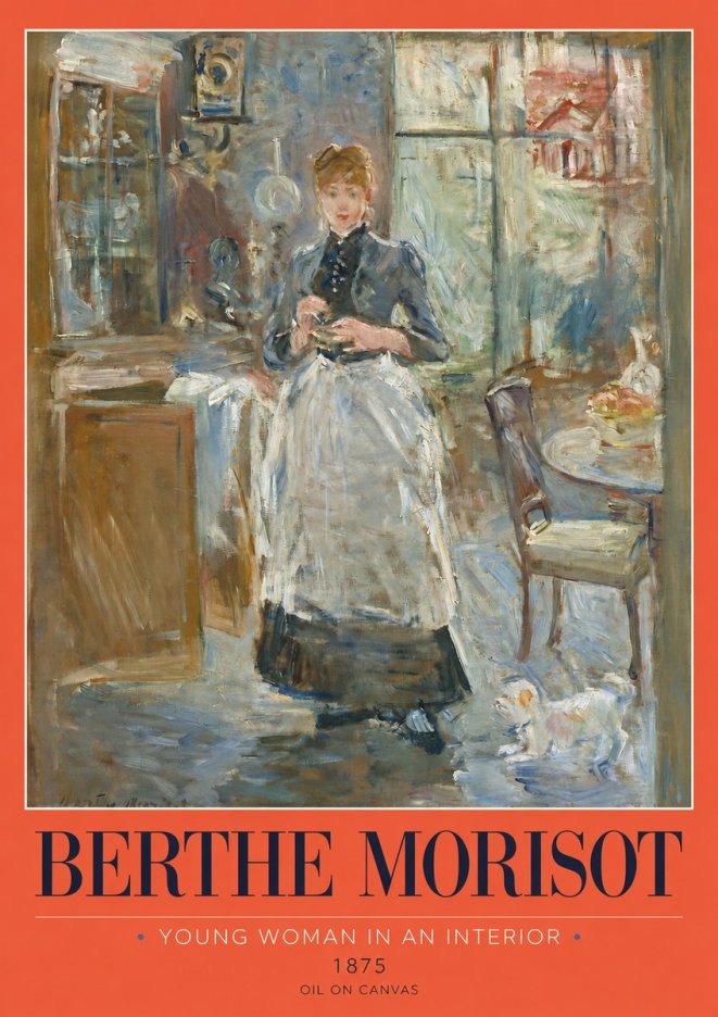 Berthe Morisot Young Woman in an Interior No2 - Plakat