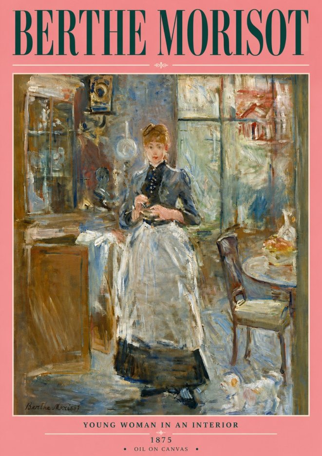 Berthe Morisot Young Woman in an Interior No6 - Plakat