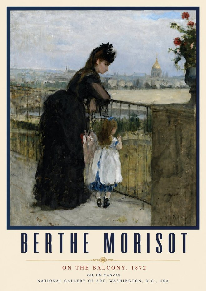 Berthe Morisot On the Balcony, 1872 No5 - Plakat