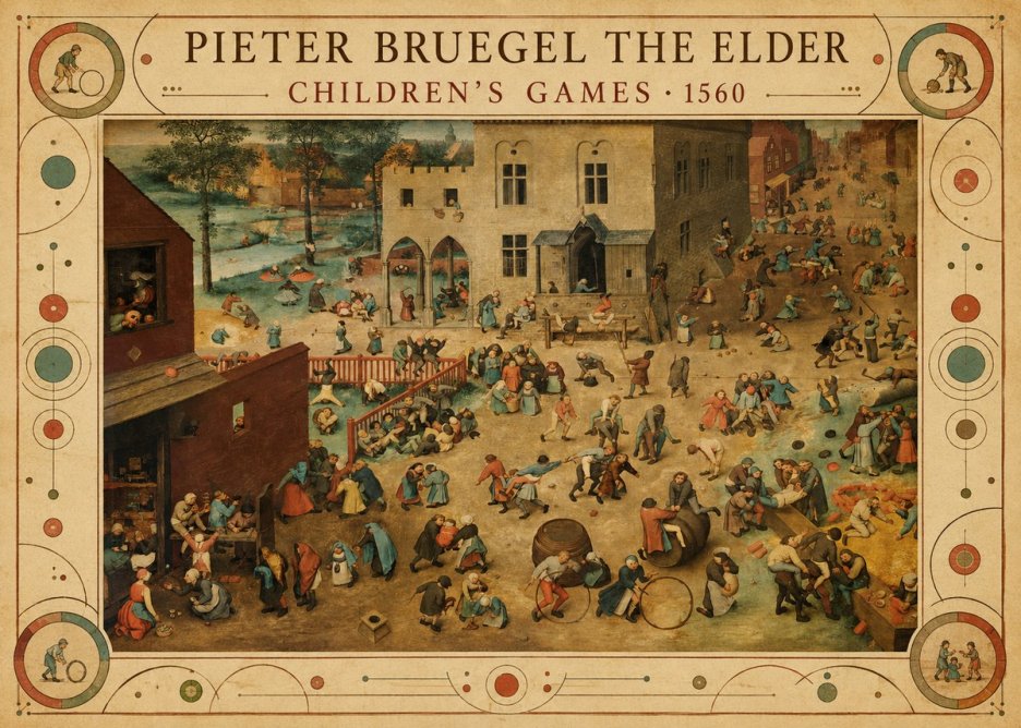 Pieter Bruegel Children's Games I No5 - Plakat
