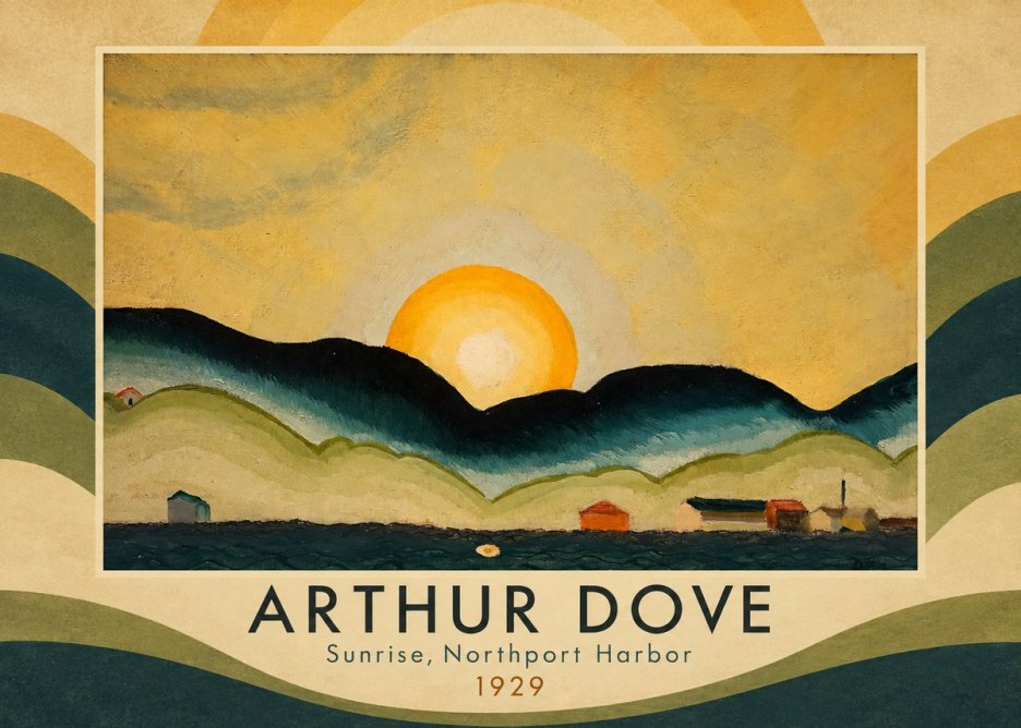 Arthur Dove Sunrise, Northport Harbor No1 - Plakat