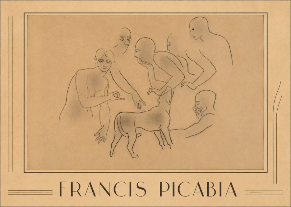 Francis Picabia Figures and Dog No1 - Plakat