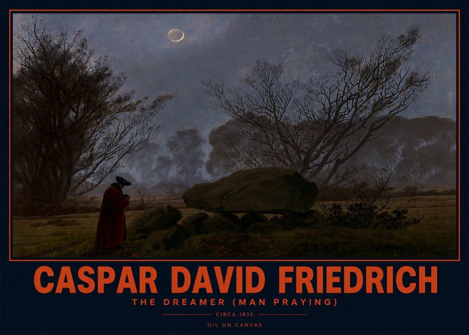 Caspar David Friedrich The Dreamer (Man Praying) No2 - Plakat
