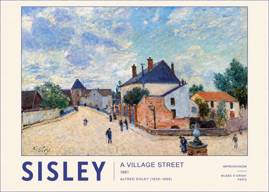Sisley A Village Street No3 - Plakat