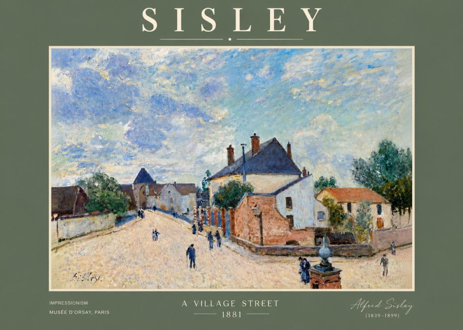 Sisley A Village Street No5 - Plakat