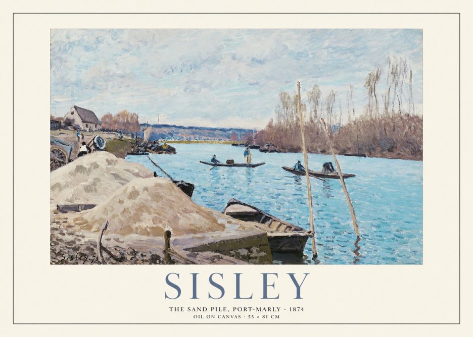 Sisley The Sand Pile, Port-marly No1 - Plakat