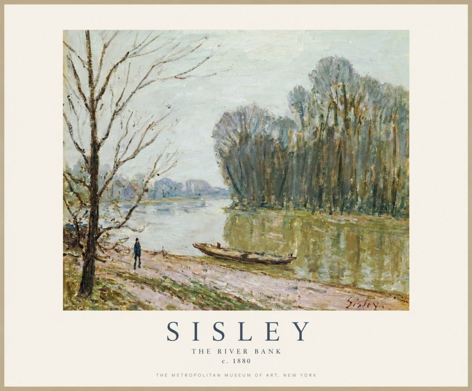Sisley The River Bank II No1 - Plakat