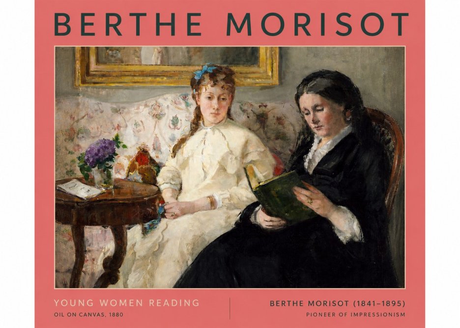 Berthe Morisot Young Women Reading No2 - Plakat