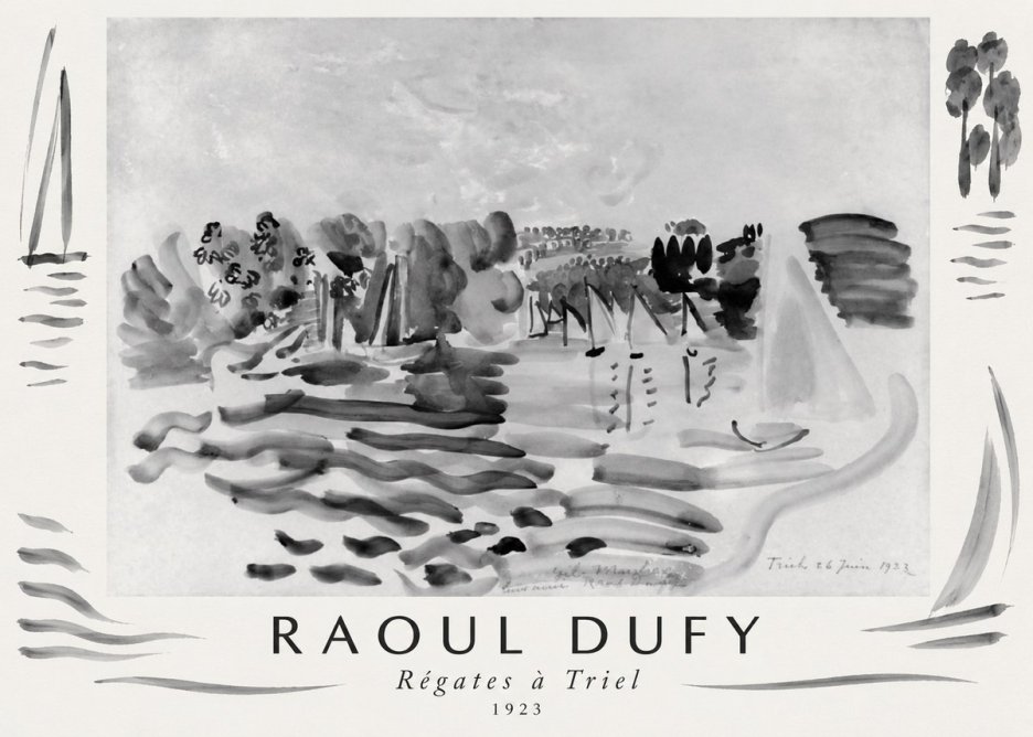 Raoul Dufy Régates À Triel No1 - Plakat