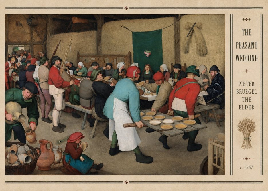 Pieter Bruegel The Peasant Wedding II No3 - Plakat