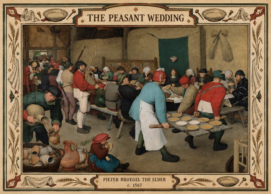 Pieter Bruegel The Peasant Wedding II No4 - Plakat